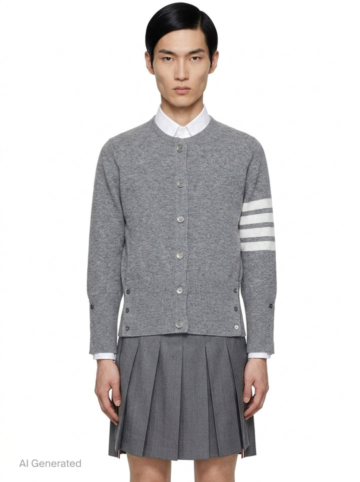 Classic Cashmere 4-Bar Cardigan | Thom Browne | Club21 - front