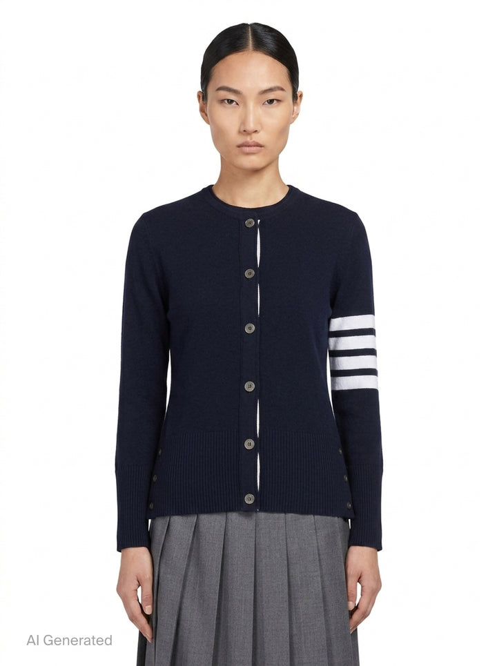Classic Cashmere 4-Bar Cardigan | Thom Browne | Club21 - front