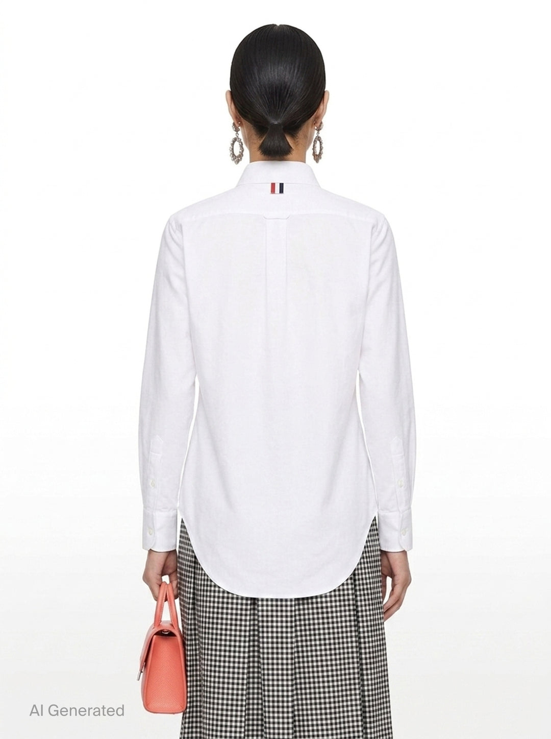 Classic Long Sleeve Button Down Shirt | Thom Browne | Club21 - back