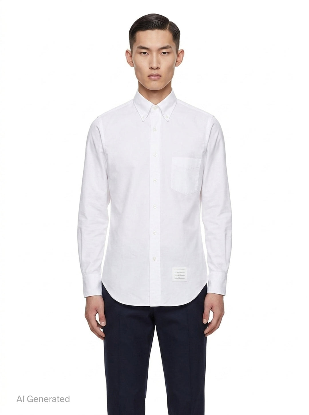 Classic Long Sleeve Button Down Shirt | Thom Browne | Club21 - front