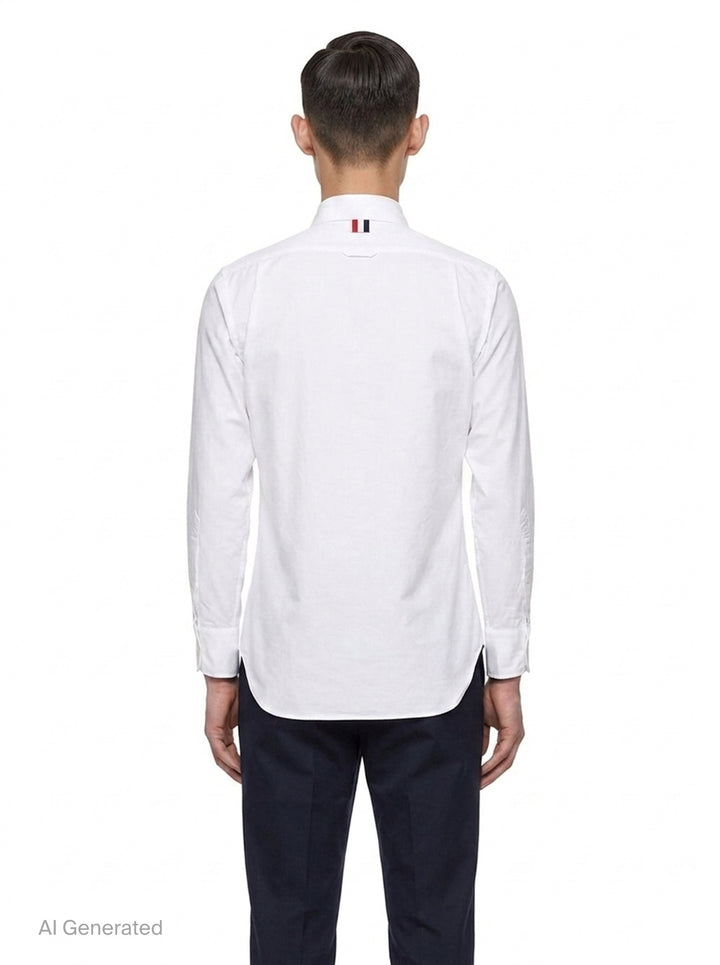 Classic Long Sleeve Button Down Shirt | Thom Browne | Club21 - back