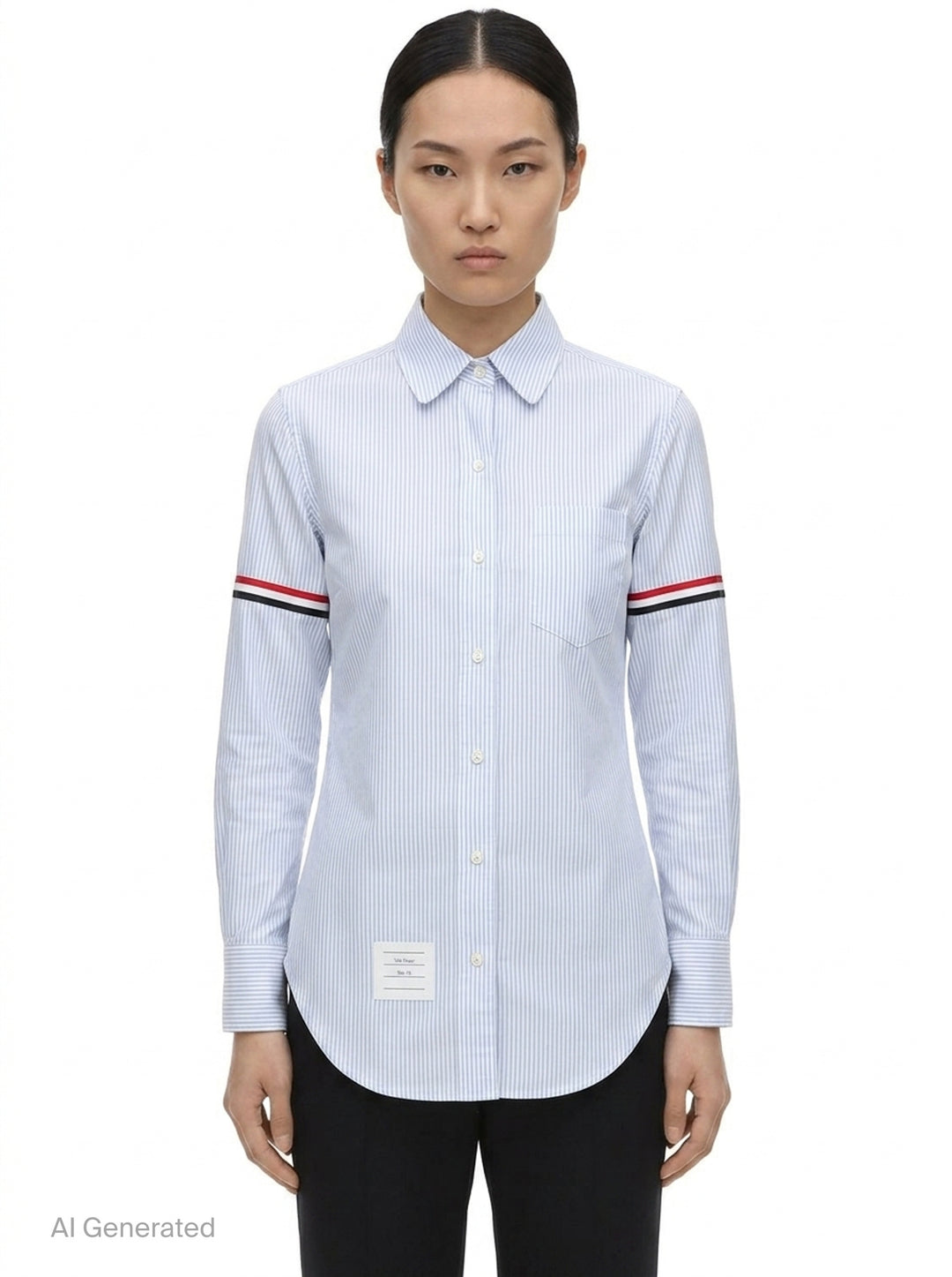 Classic Long Sleeve Striped Shirt | Thom Browne | Club21 - front