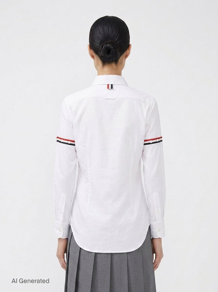 Classic Long Sleeve Striped Shirt | Thom Browne | Club21 - back