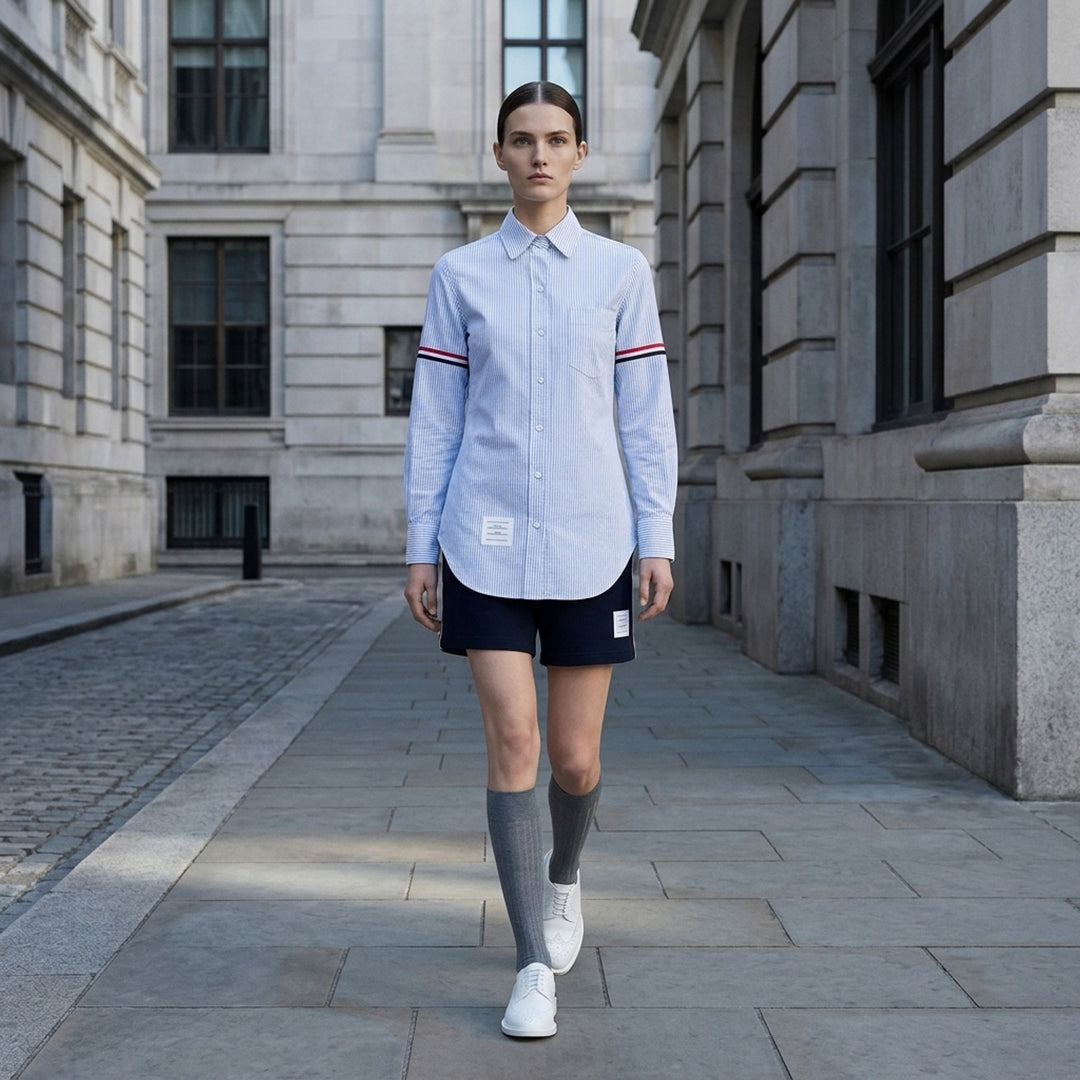 Classic Long Sleeve Striped Shirt | Thom Browne | Club21 - lifestyle