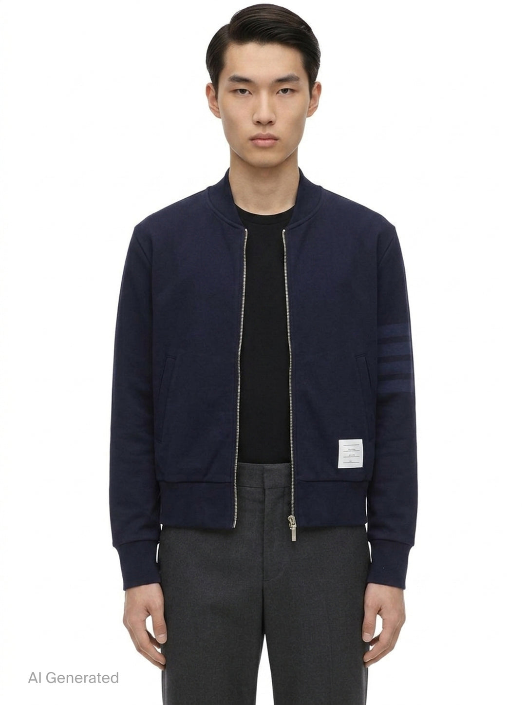 Classic Loopback 4-Bar Bomber | Thom Browne | Club21 - front