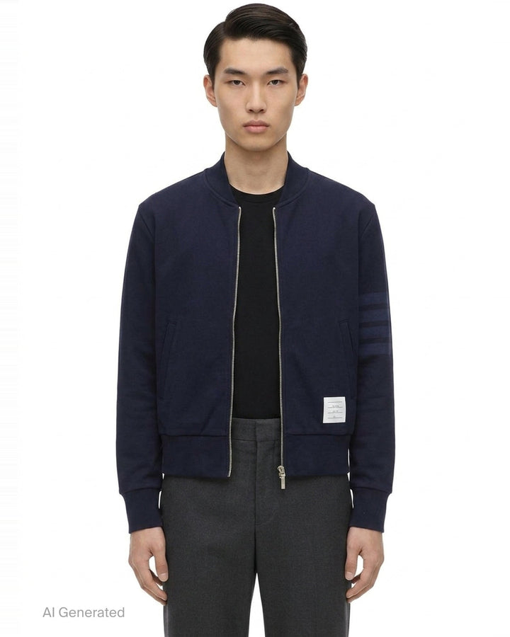 Classic Loopback 4-Bar Bomber | Thom Browne | Club21 - front