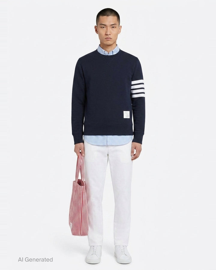 Classic Loopback 4-Bar Sweatshirt | Thom Browne | Club21 - front