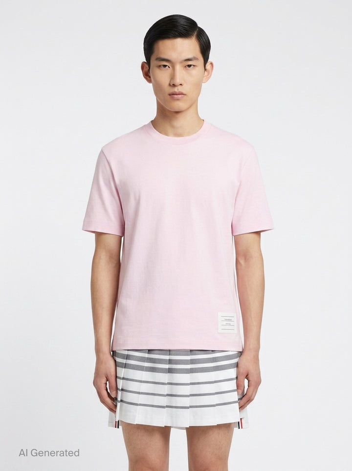 Classic Piqué 4-Bar Tee | Thom Browne | Club21 - front