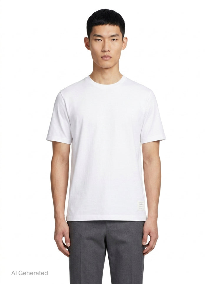 Classic Piqué 4-Bar Tee | Thom Browne | Club21 - front