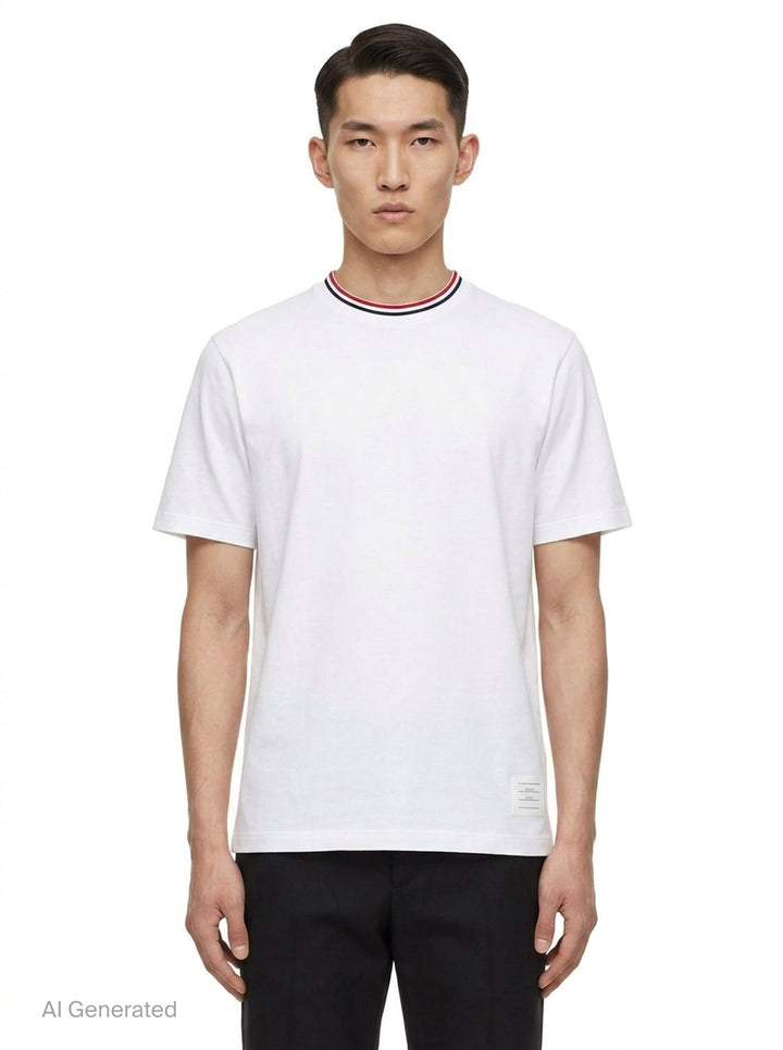Classic Piqué 4-Bar Tee | Thom Browne | Club21 - front