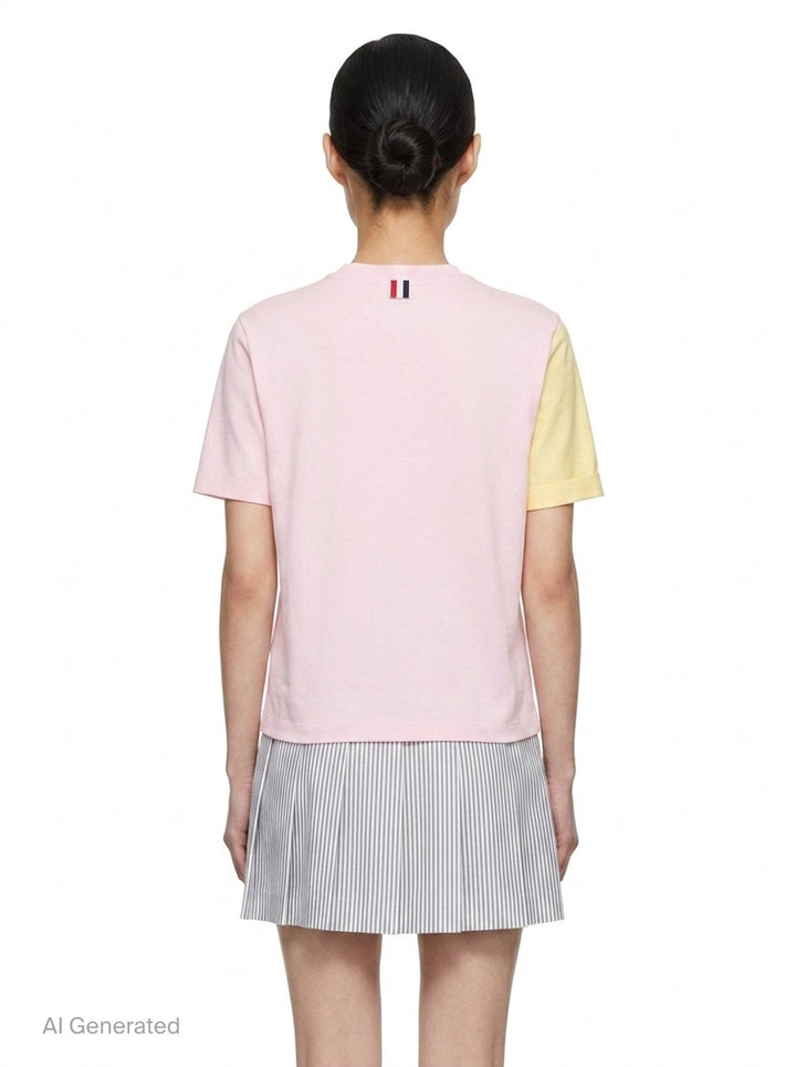 Classic Piqué 4-Bar Tee | Thom Browne | Club21 - back
