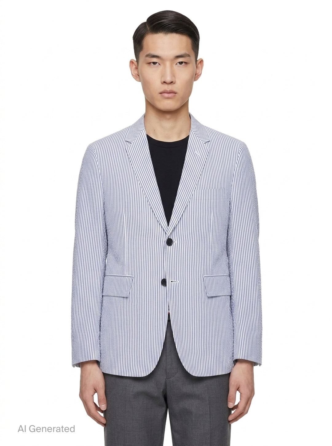 Classic Seersucker Sport Coat | Thom Browne | Club21 - front