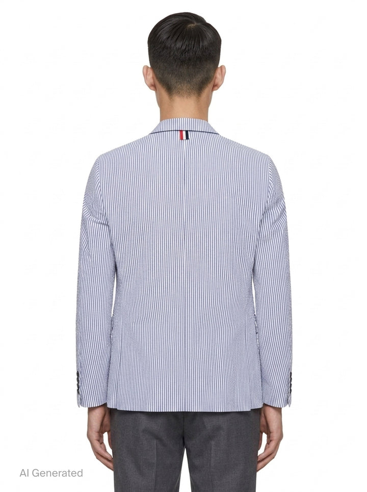Classic Seersucker Sport Coat | Thom Browne | Club21 - back