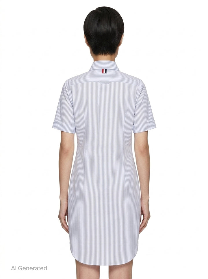Classic Short Sleeve Shirt Dress | Thom Browne | Club21 - back
