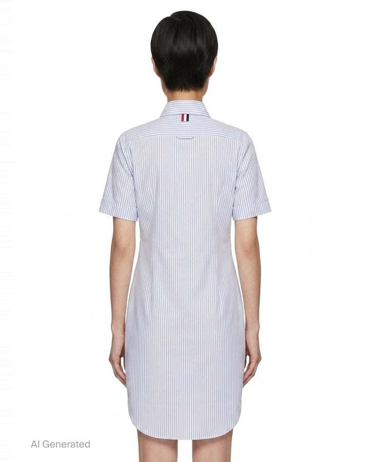 Classic Short Sleeve Shirt Dress | Thom Browne | Club21 - back
