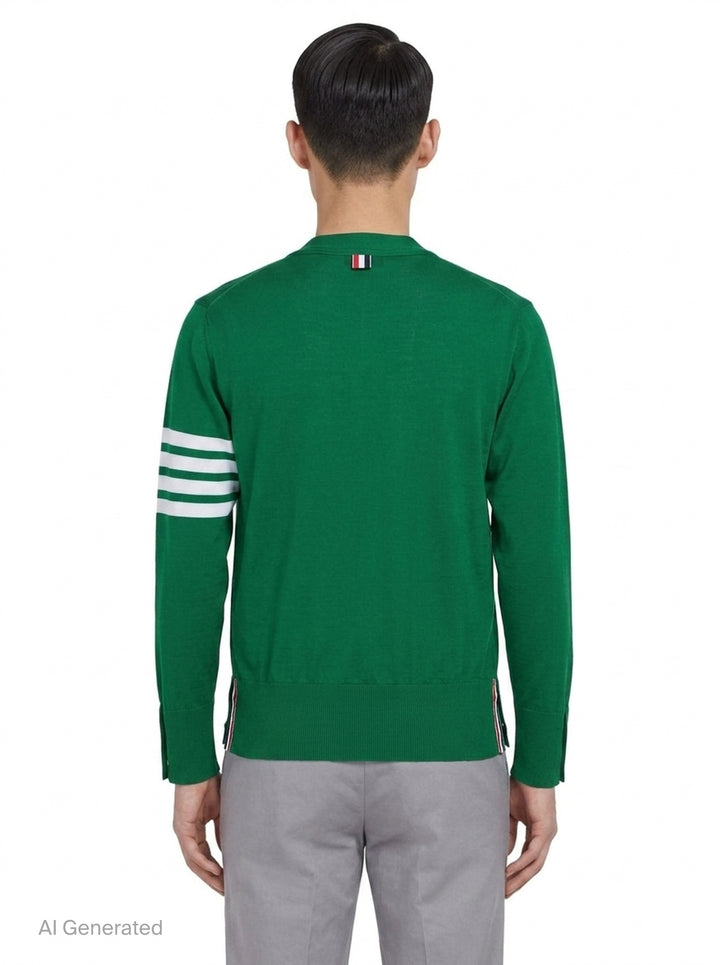 Classic V-Neck Cardigan | Thom Browne | Club21 - back