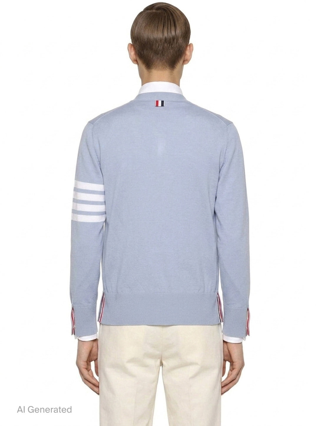 Classic V-Neck Cardigan | Thom Browne | Club21 - back