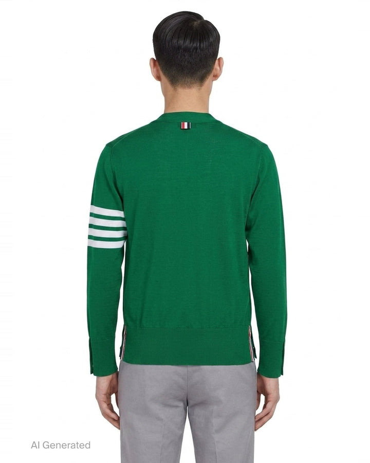 Classic V-Neck Cardigan | Thom Browne | Club21 - back
