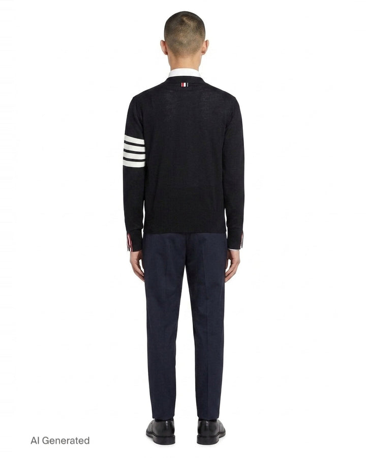 Classic V-Neck Cardigan | Thom Browne | Club21 - back