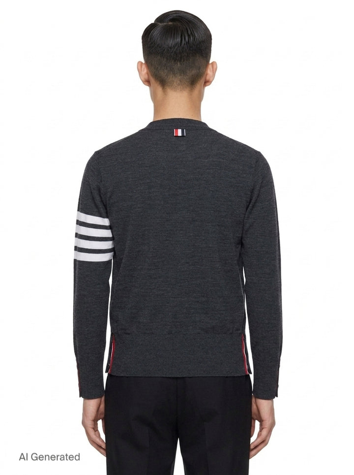 Classic V-Neck Cardigan | Thom Browne | Club21 - back