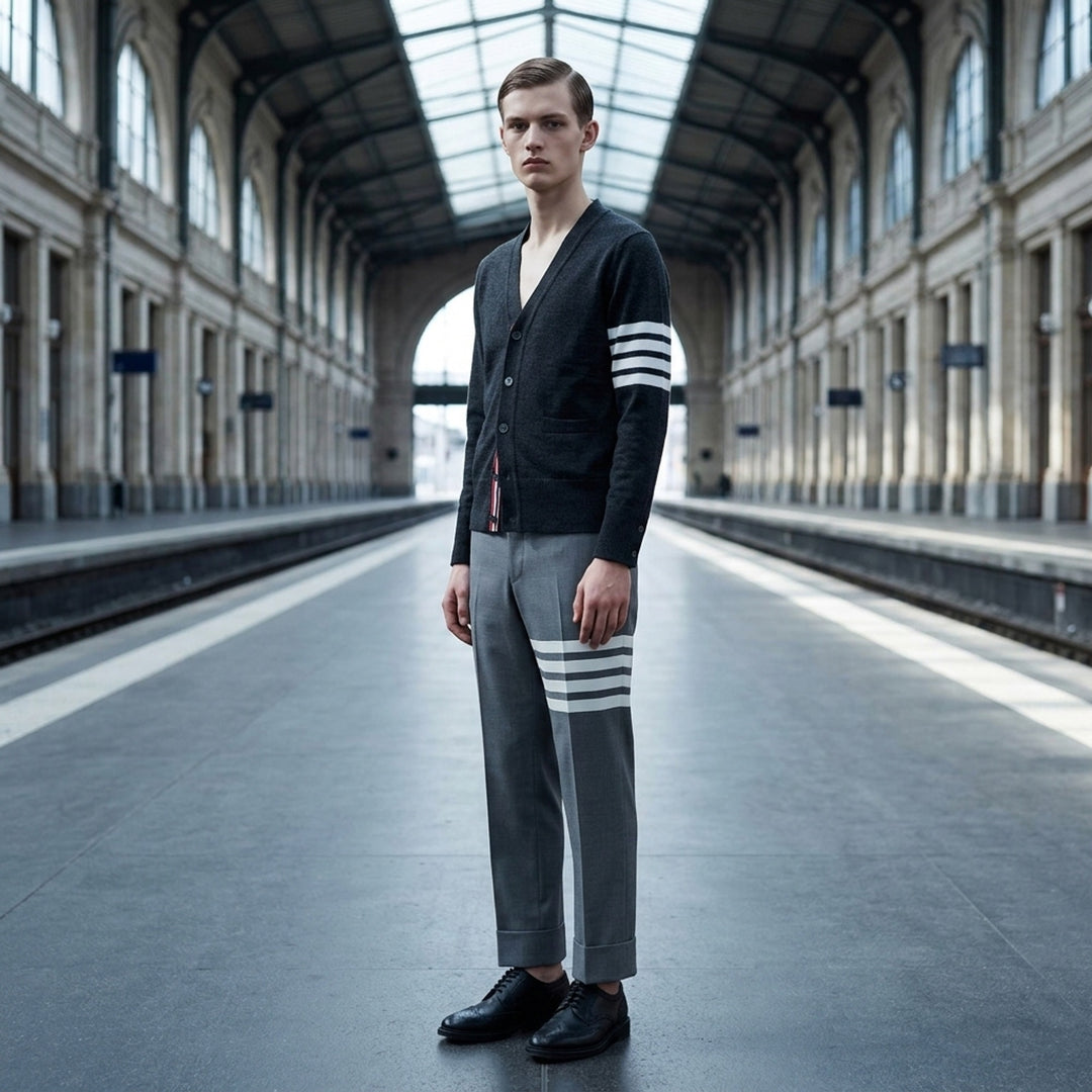 Classic V-Neck Cardigan | Thom Browne | Club21 - lifestyle