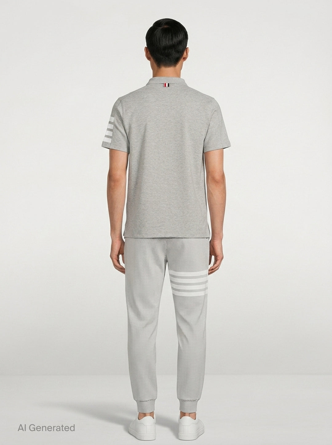 Cotton 4-Bar Short Sleeve Polo | Thom Browne | Club21 - back
