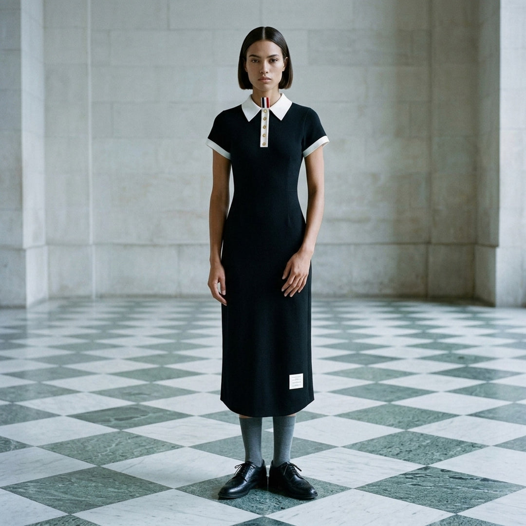 Couture Sleeve Polo Dress | Thom Browne | Club21 - lifestyle