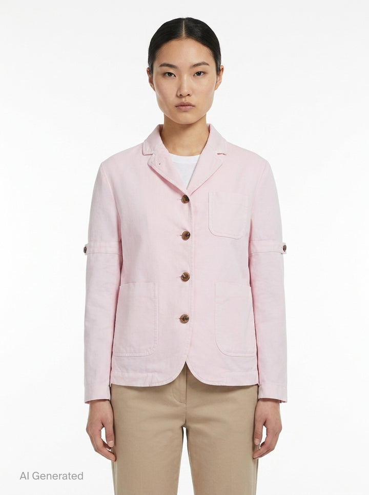 Cropped Sack Patch Pocket Jacket | Thom Browne | Club21 - front