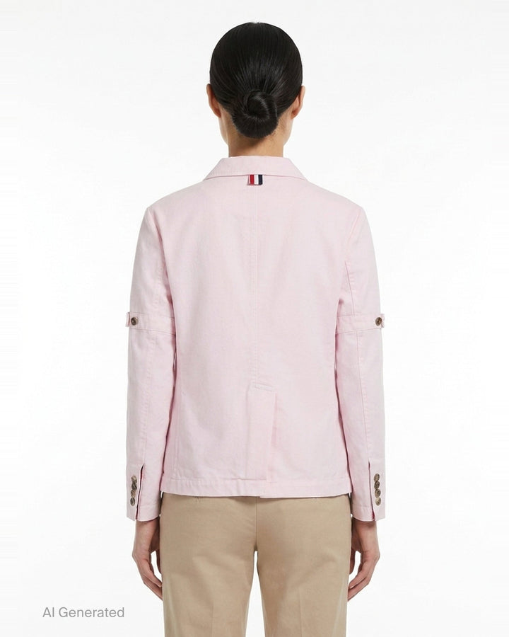 Cropped Sack Patch Pocket Jacket | Thom Browne | Club21 - back