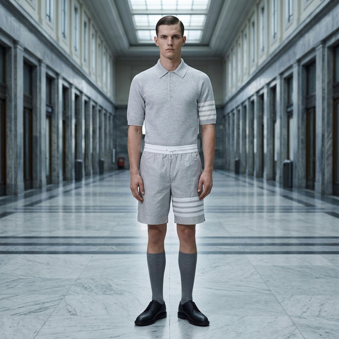 Cross Over Tuck Stitch Relaxed Polo | Thom Browne | Club21 - lifestyle