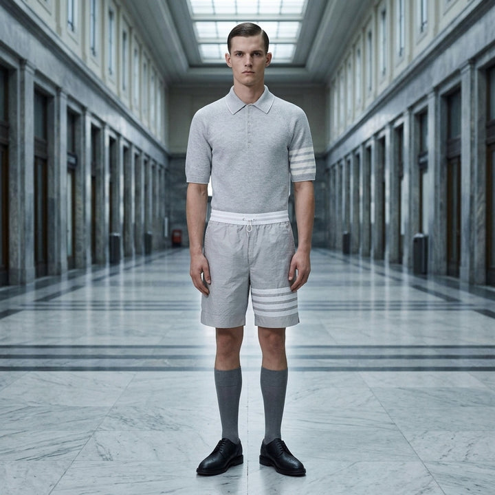 Cross Over Tuck Stitch Relaxed Polo | Thom Browne | Club21 - lifestyle
