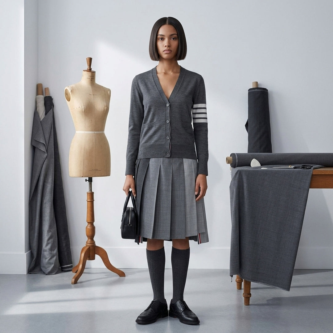 Dropped Back Pleated Mini Skirt | Thom Browne | Club21 - lifestyle