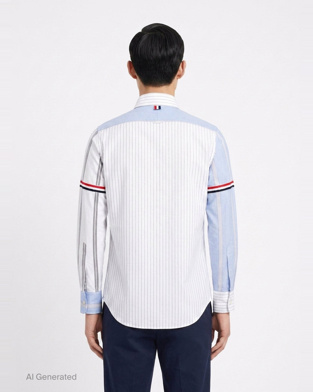 Funmix Long Sleeve Button-Down Shirt | Thom Browne | Club21 - back