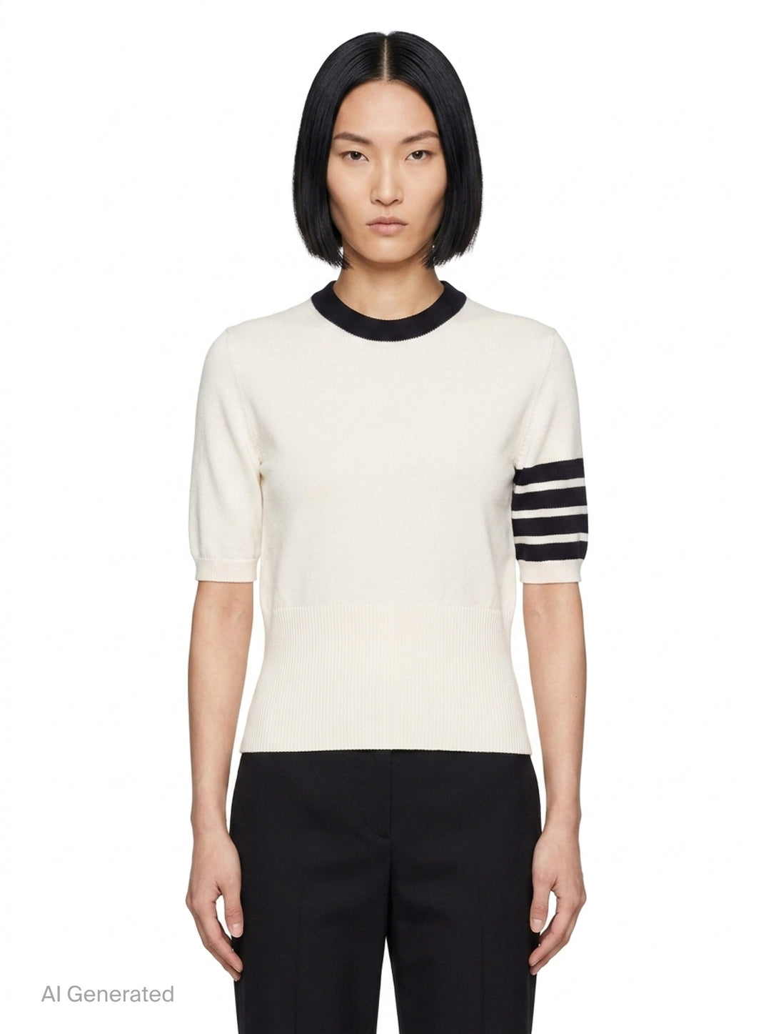 Hector Intarsia Short Sleeve Tee | Thom Browne | Club21 - front