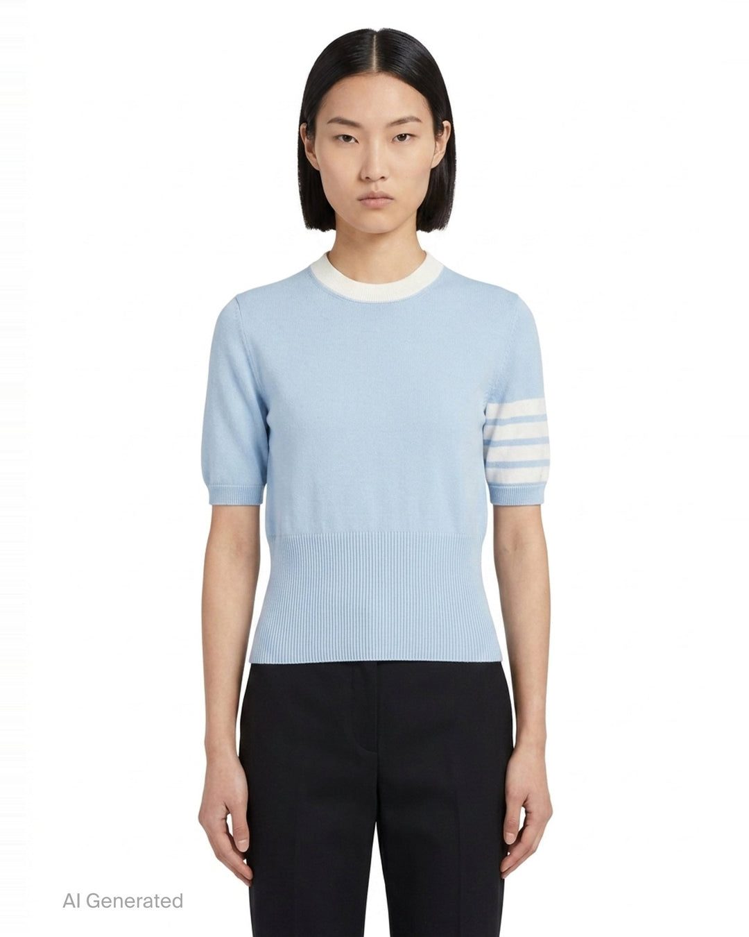 Hector Intarsia Short Sleeve Tee | Thom Browne | Club21 - front
