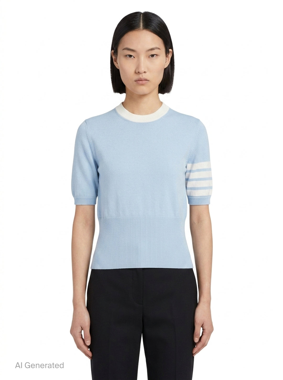 Hector Intarsia Short Sleeve Tee | Thom Browne | Club21 - front