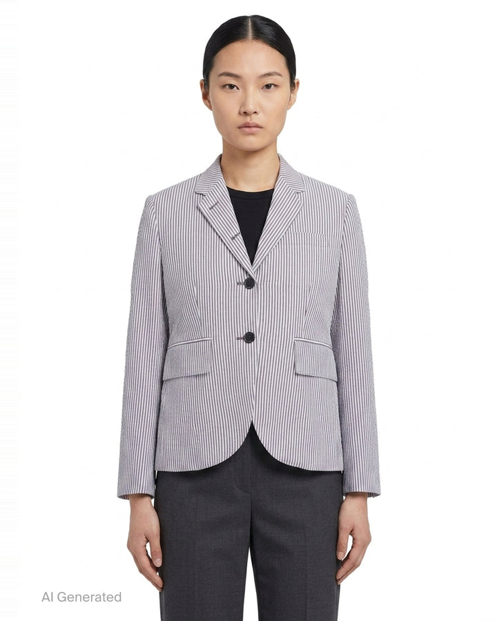 High Armhole Striped Sport Coat | Thom Browne | Club21 - front