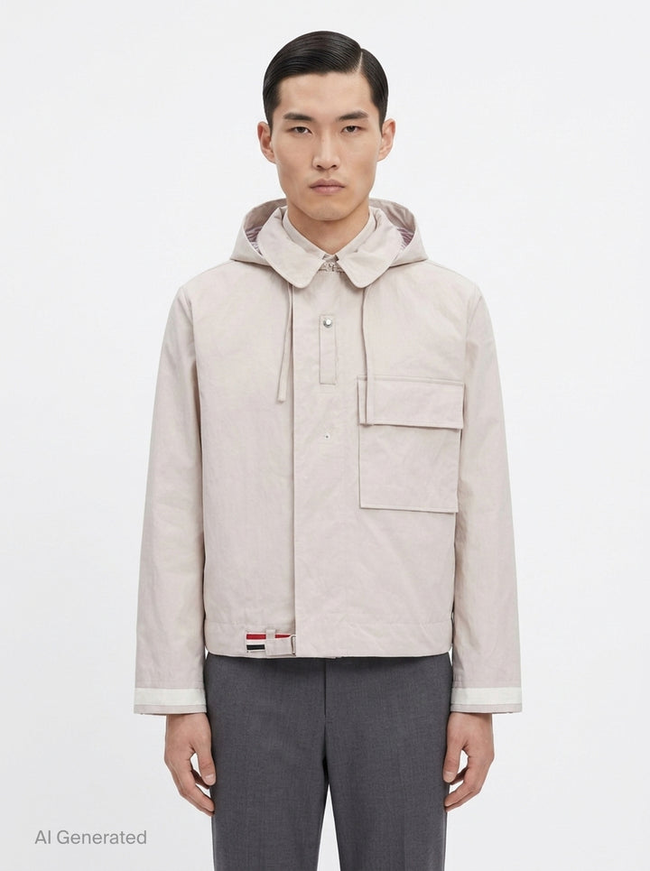 Hooded Mariner Jacket | Thom Browne | Club21 - front