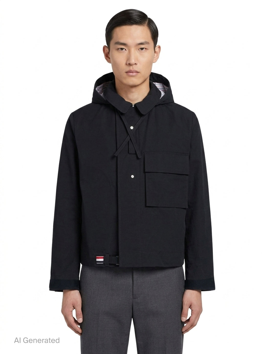 Hooded Mariner Jacket | Thom Browne | Club21 - front