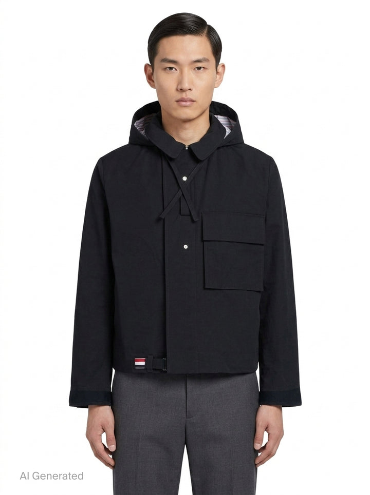 Hooded Mariner Jacket | Thom Browne | Club21 - front