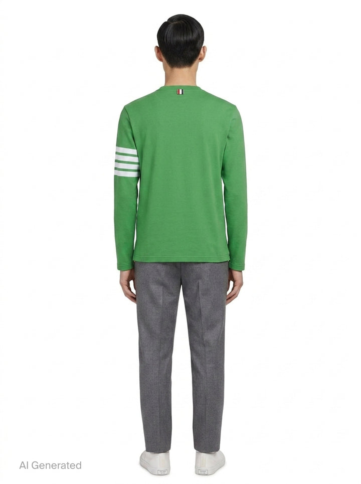 Jersey 4-Bar Long Sleeve Tee | Thom Browne | Club21 - back