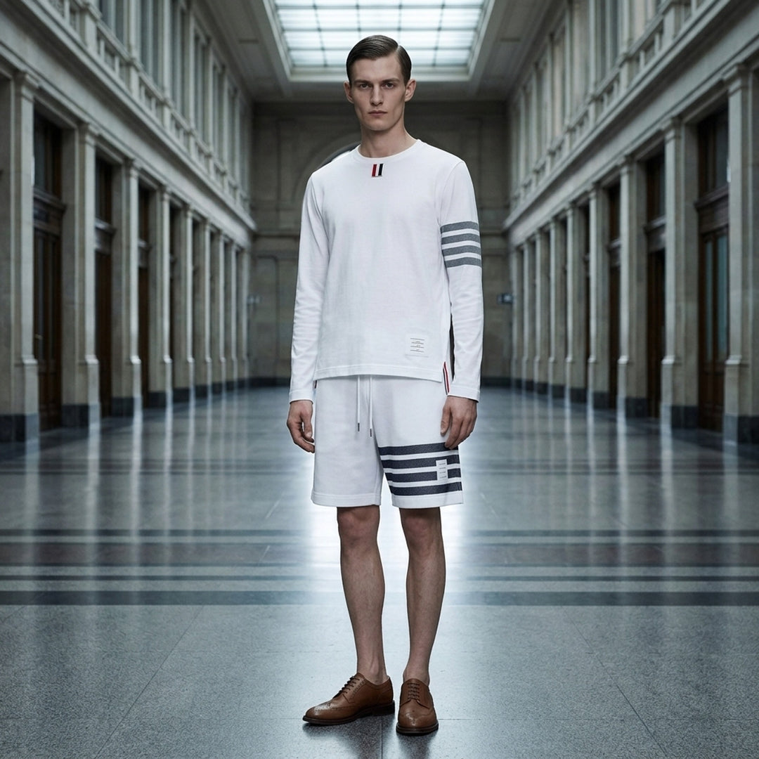 Jersey 4-Bar Long Sleeve Tee | Thom Browne | Club21 - lifestyle