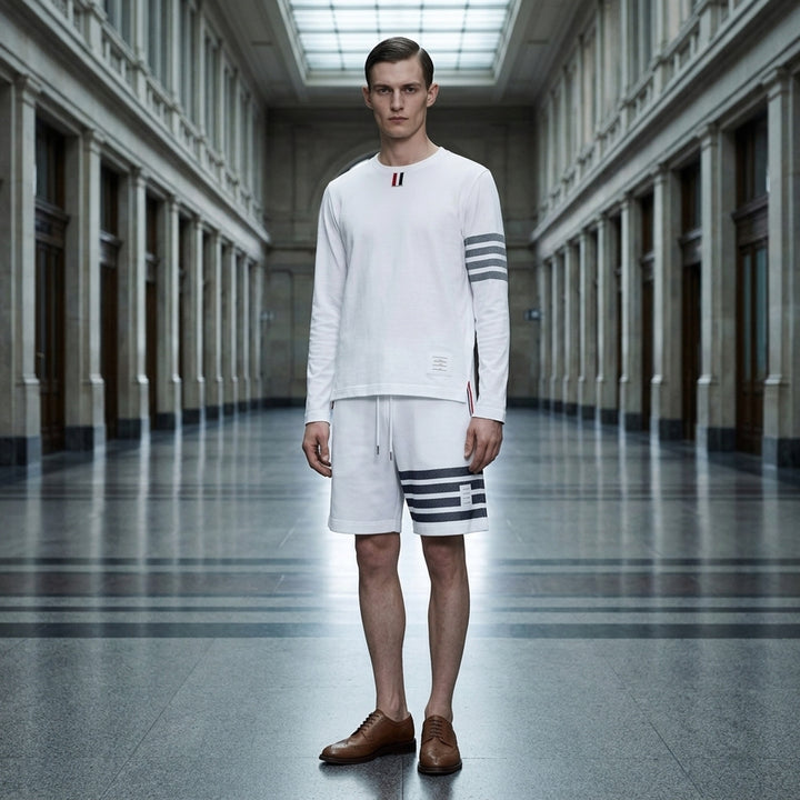 Jersey 4-Bar Long Sleeve Tee | Thom Browne | Club21 - lifestyle
