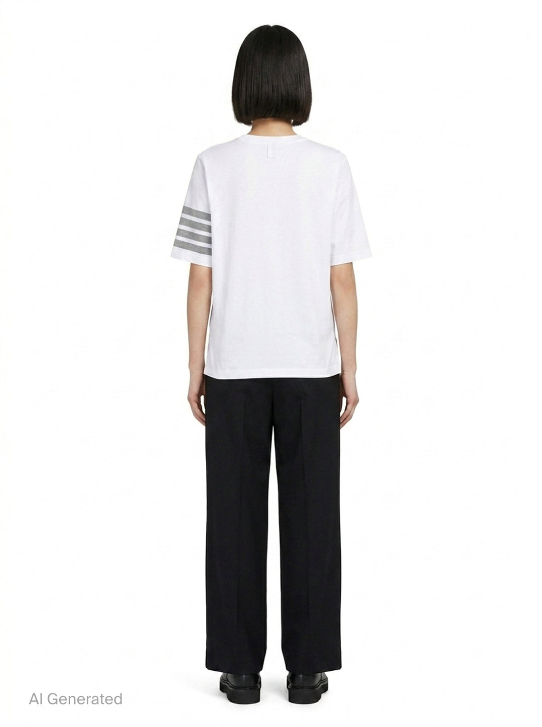 Jersey 4-Bar Short Sleeve Tee | Thom Browne | Club21 - back