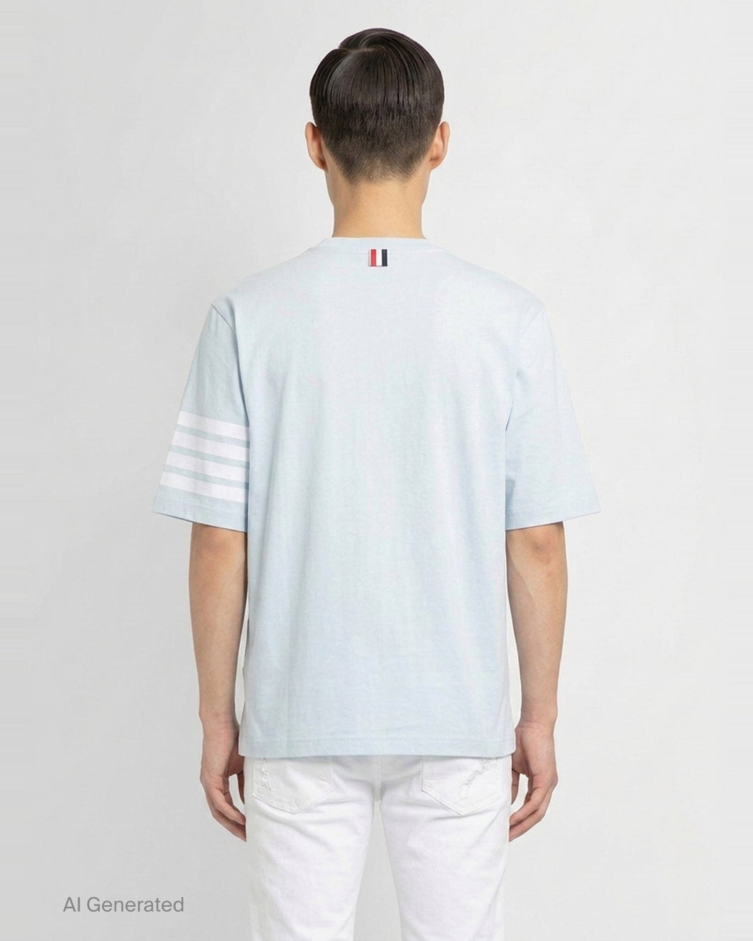 Jersey 4-Bar Short Sleeve Tee | Thom Browne | Club21 - back