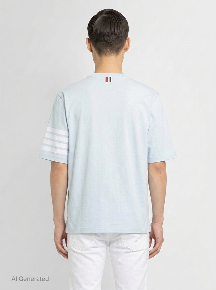 Jersey 4-Bar Short Sleeve Tee | Thom Browne | Club21 - back