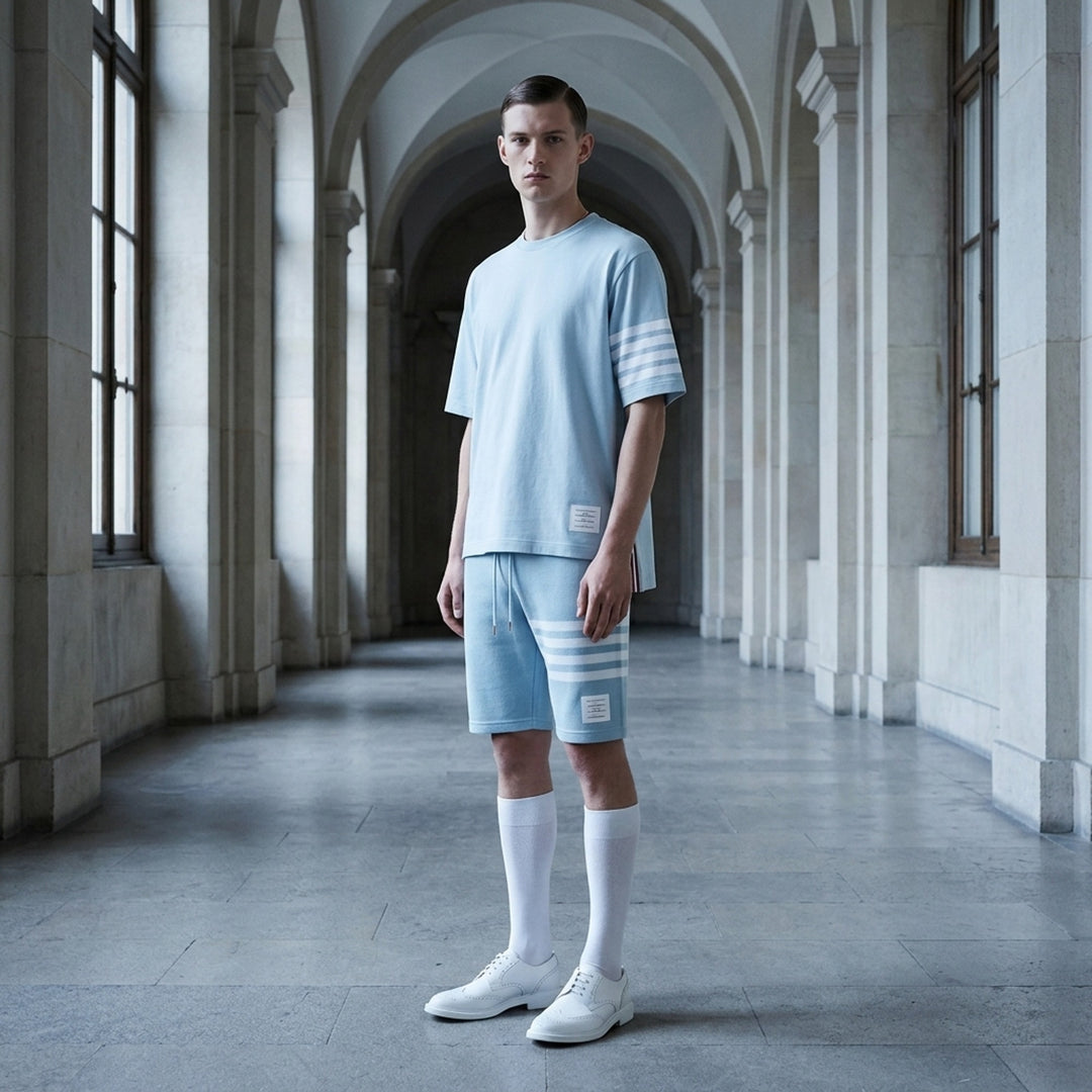 Jersey 4-Bar Short Sleeve Tee | Thom Browne | Club21 - lifestyle
