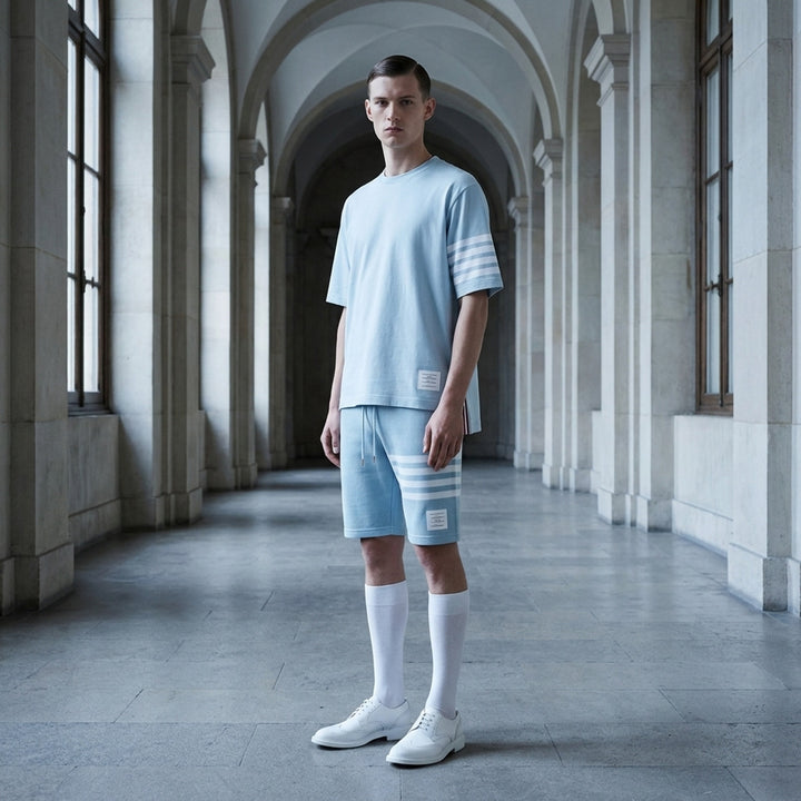 Jersey 4-Bar Short Sleeve Tee | Thom Browne | Club21 - lifestyle