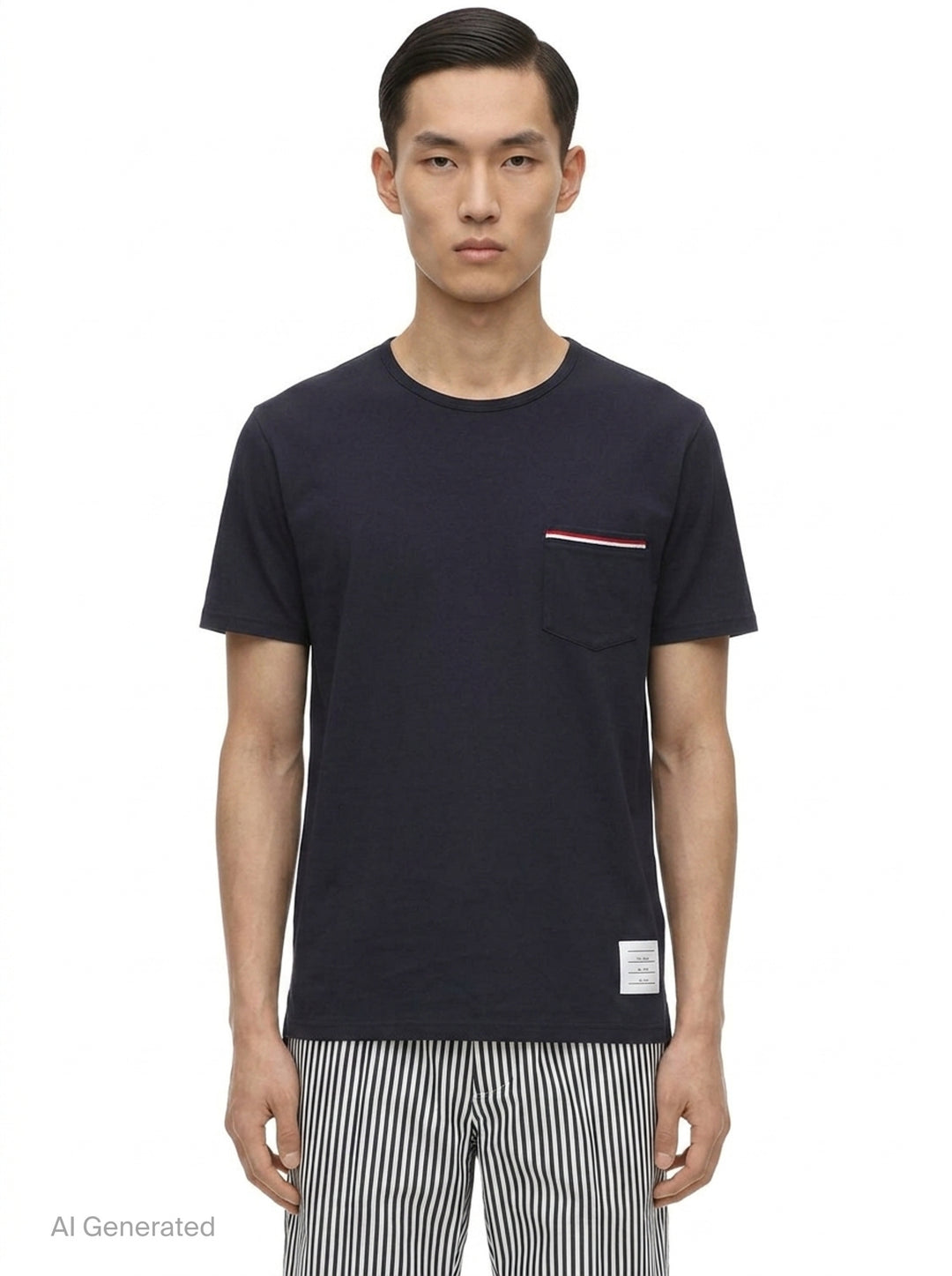 Jersey Pocket Tee | Thom Browne | Club21 - front