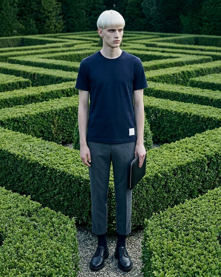 Jersey Relaxed Side Slit Tee | Thom Browne | Club21 - lifestyle